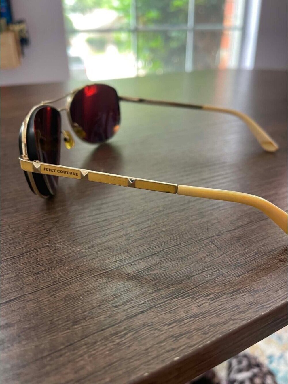 Juicy Couture Sunglasses | Gold Studs Prescription Frames + Case - Picture 7 of 8